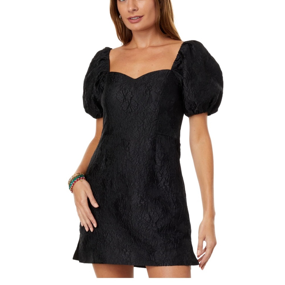 NEW Lilly Pulitzer Morena Short Sleeve Romper Size10 Onyx Leaf An Impression